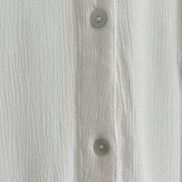 Elan Long Sleeve Shirtdress Coverup Belted White NWOT - Picture 8 of 15